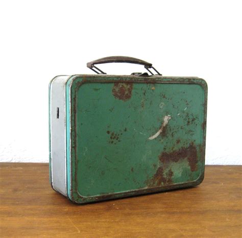 vintage green metal lunch box|most valuable vintage lunch box.